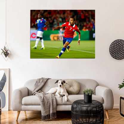 Alexis Sanchez Goal Chile Ecuador FIFA World Cup Wall Art Print Poster