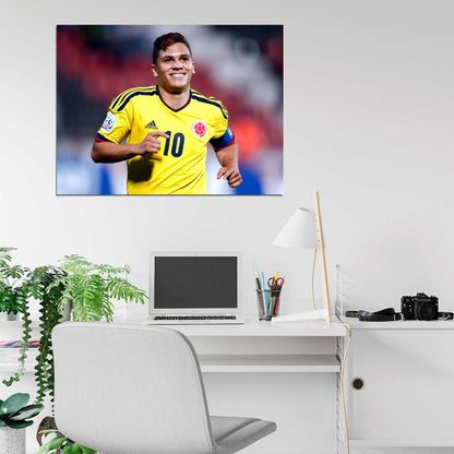Alexander Mejia Colombia Portrait FIFA World Cup Wall Art Print Poster