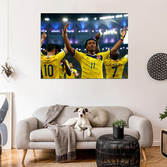 Juan Cuadrado Colombia FIFA World Cup Soccer Football Wall Art Print Poster