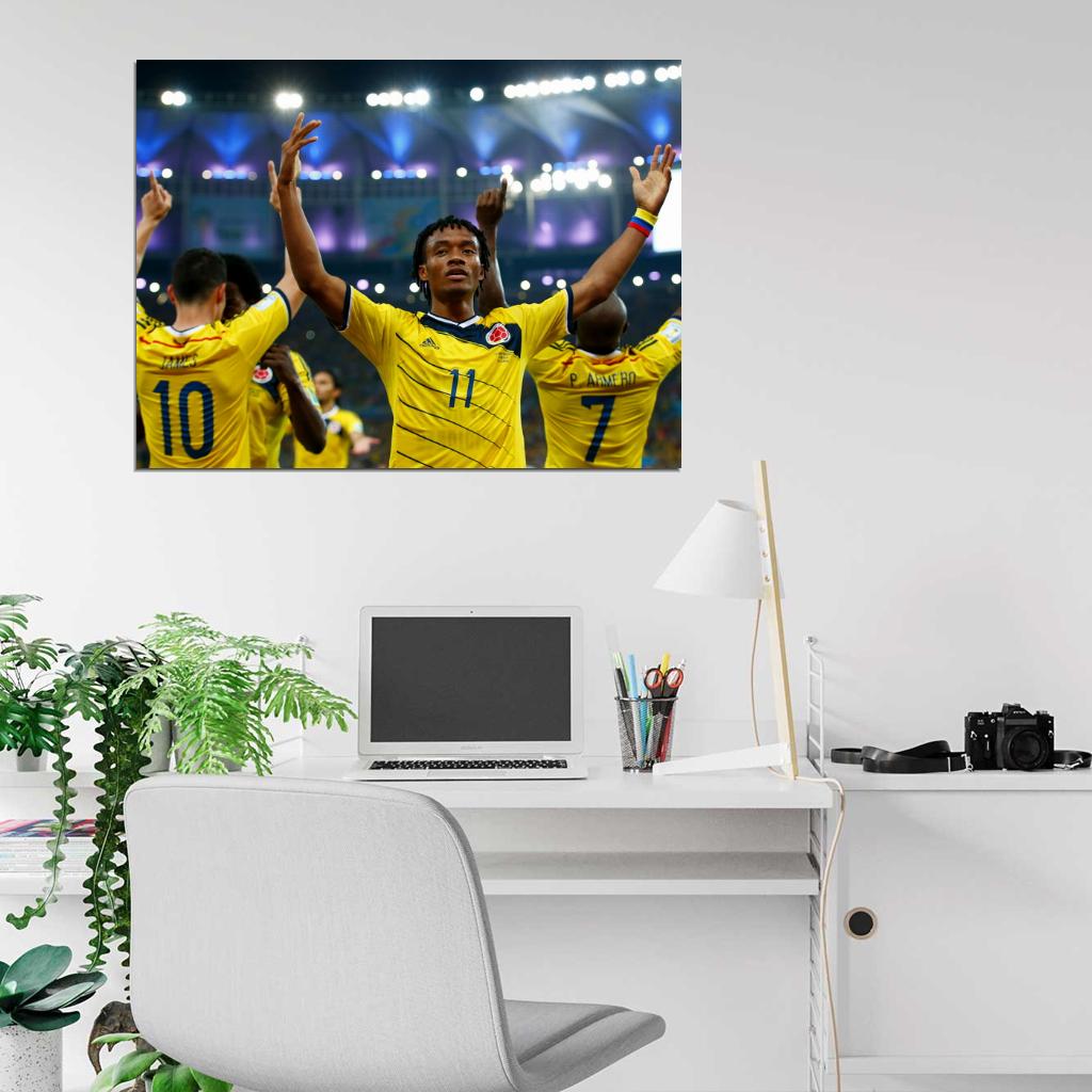 Juan Cuadrado Colombia FIFA World Cup Soccer Football Wall Art Print Poster