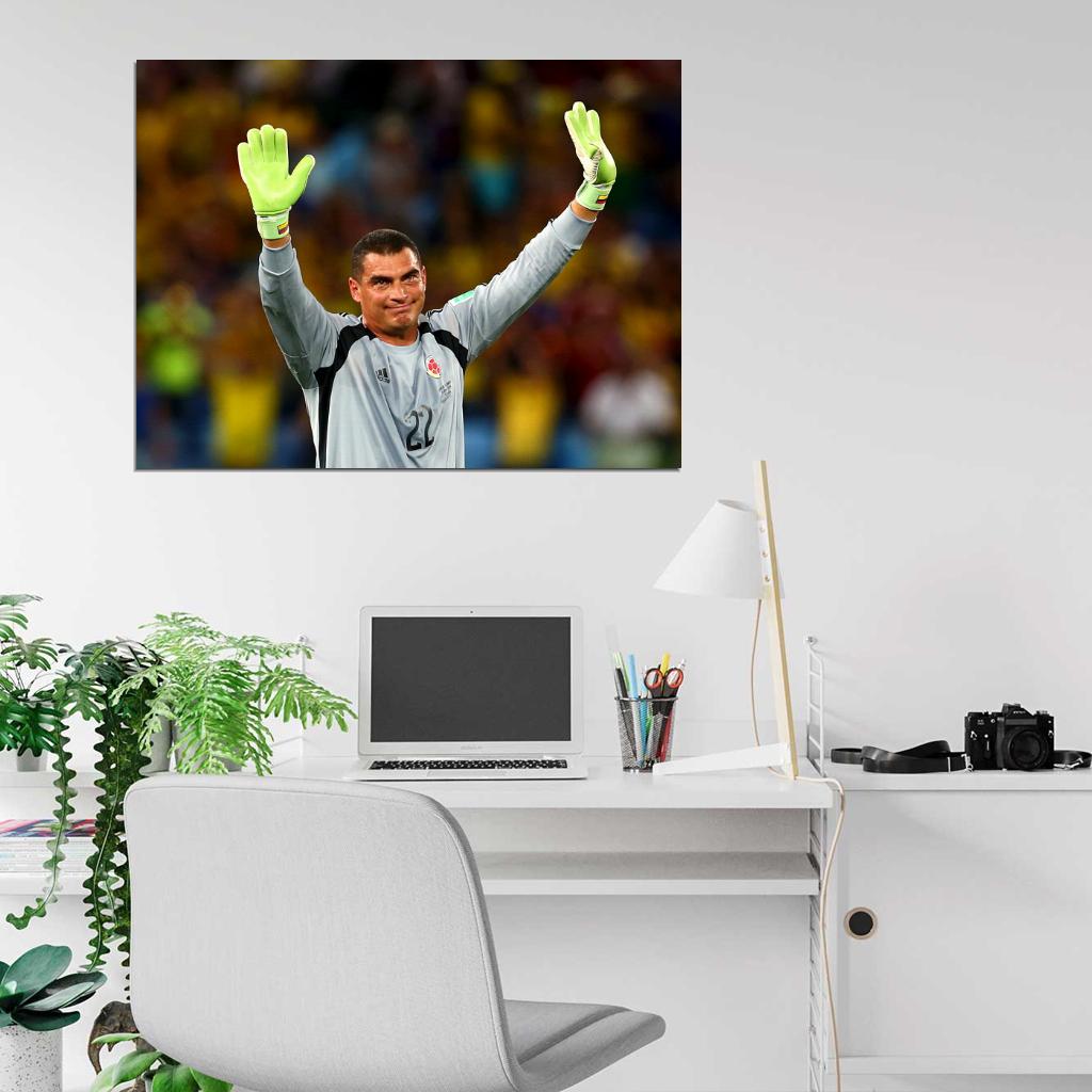 Faryd Mondragon Tears Colombia FIFA World Cup Brazil Wall Art Print Poster
