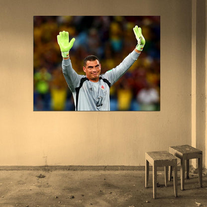 Faryd Mondragon Tears Colombia FIFA World Cup Brazil Wall Art Print Poster