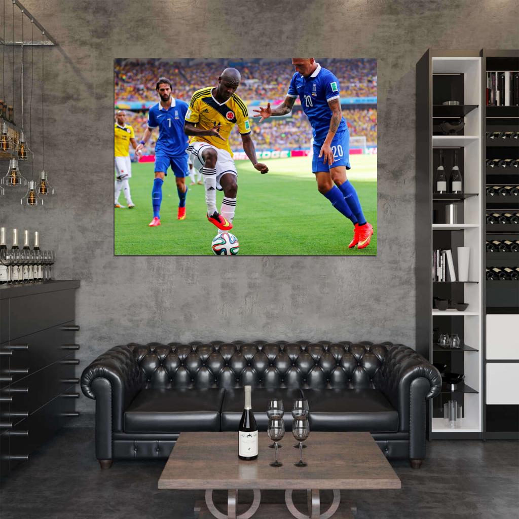 Colombia Greece Awesome 2014 FIFA World Cup Brazil Wall Art Print Poster