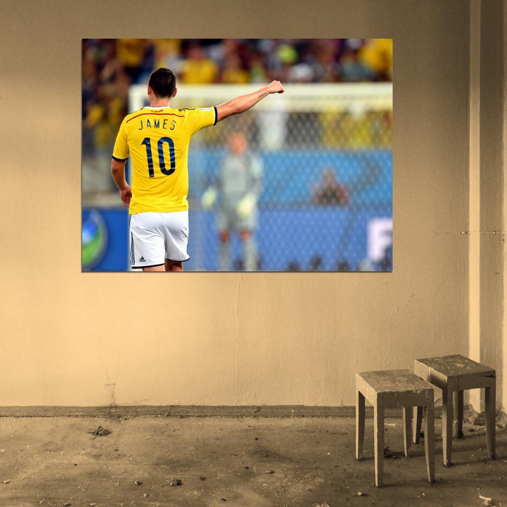 James Rodriguez Colombia Awesome FIFA World Cup Brazil Wall Art Print Poster