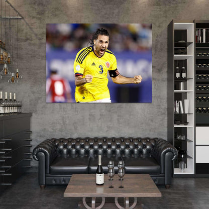 Mario Yepes Celebration Colombia Amazing World Cup Wall Art Print Poster
