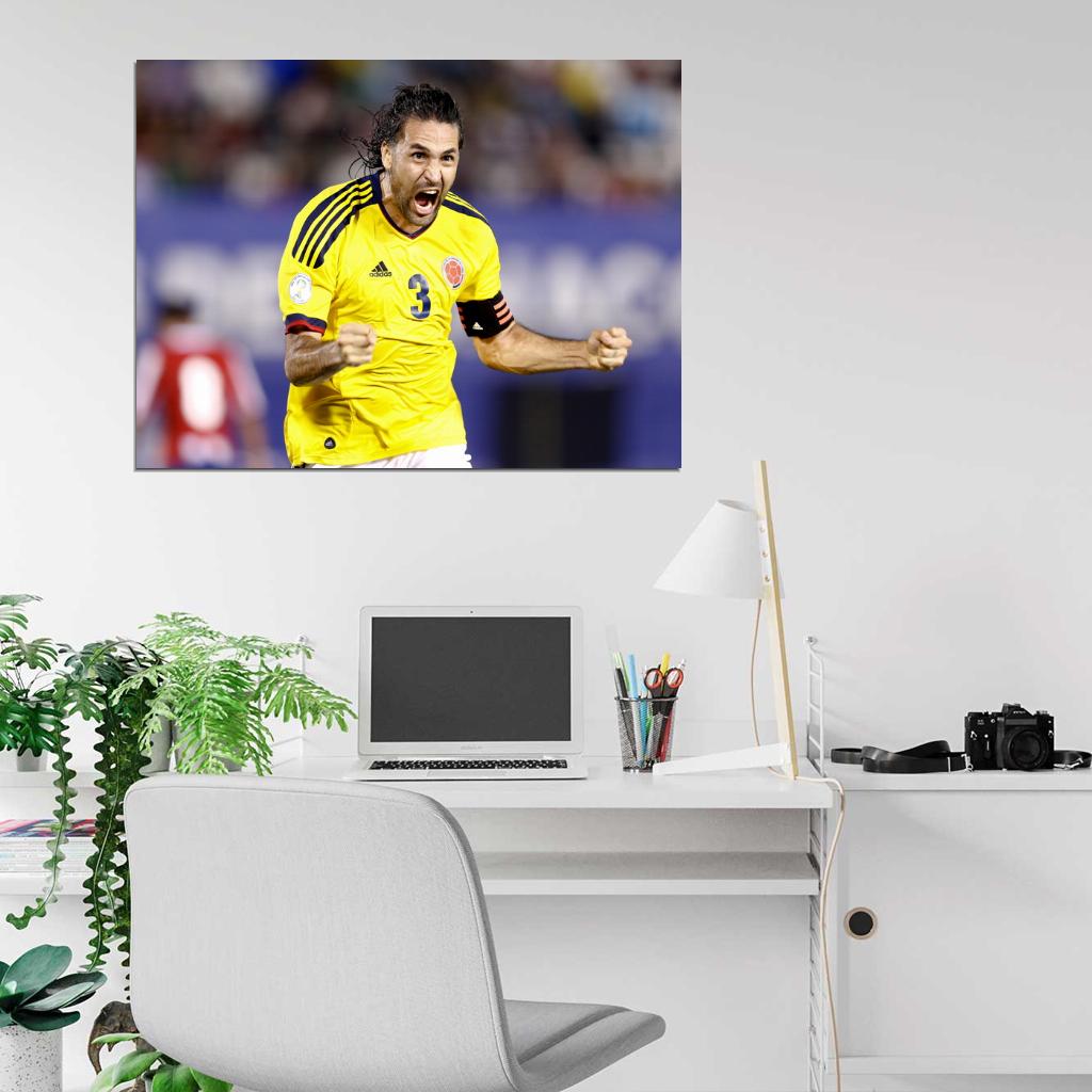 Mario Yepes Celebration Colombia Amazing World Cup Wall Art Print Poster