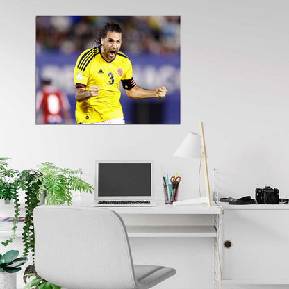 Mario Yepes Celebration Colombia Amazing World Cup Wall Art Print Poster