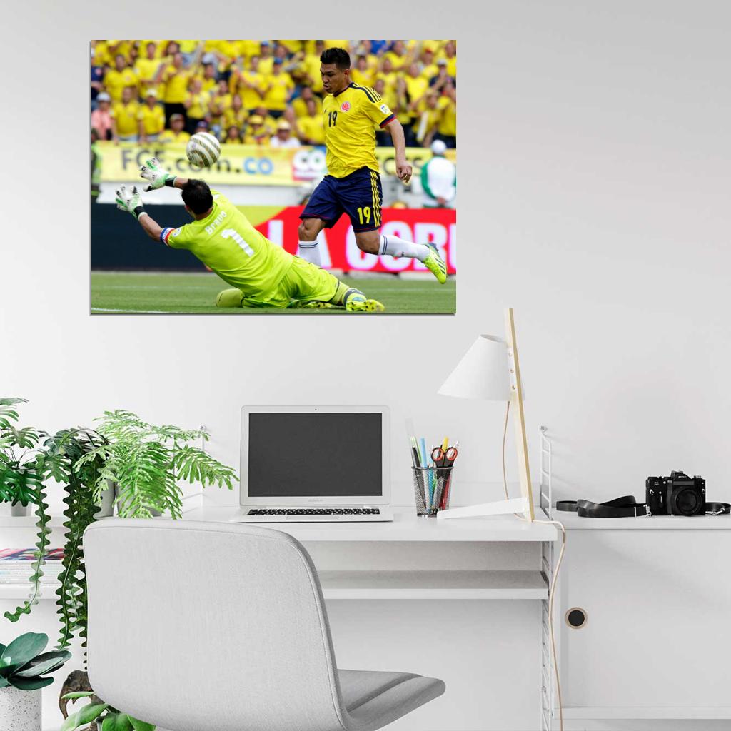 Teofilo Gutierrez Goal Colombia Chile Soccer Football Wall Art Print Poster