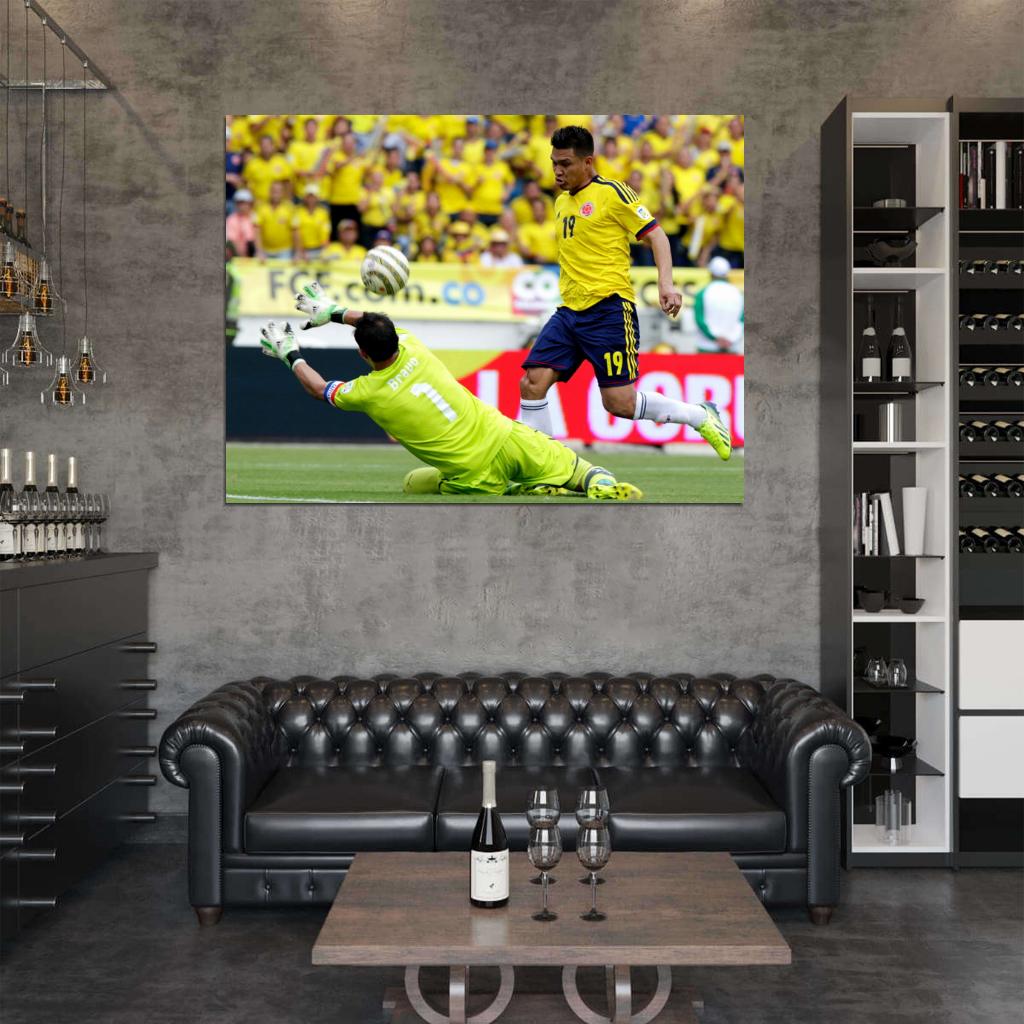 Teofilo Gutierrez Goal Colombia Chile Soccer Football Wall Art Print Poster