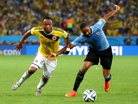 Juan Zuniga Alvaro Pereira Colombia Uruguay World Cup Wall Art Print Poster