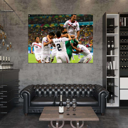 Team Players Costa Rica Greece FIFA World Cup Brazil Wall Art Print Poster