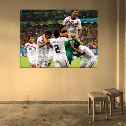 Team Players Costa Rica Greece FIFA World Cup Brazil Wall Art Print Poster