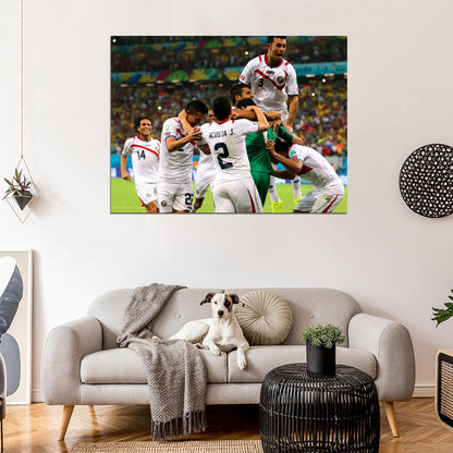 Team Players Costa Rica Greece FIFA World Cup Brazil Wall Art Print Poster