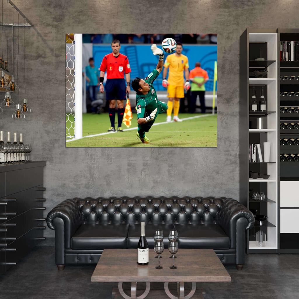 Keylor Navas Save Ball Costa Rica World Cup Brazil Wall Art Print Poster