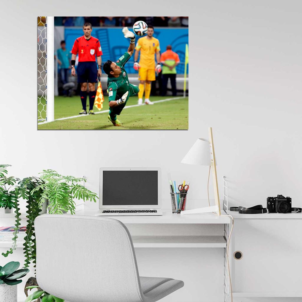 Keylor Navas Save Ball Costa Rica World Cup Brazil Wall Art Print Poster
