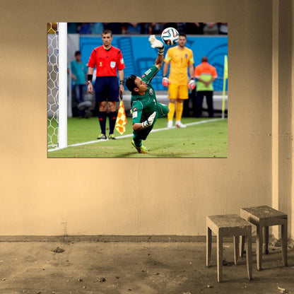 Keylor Navas Save Ball Costa Rica World Cup Brazil Wall Art Print Poster