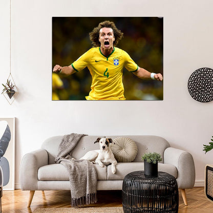 David Luiz Crazy Goal 2014 FIFA World Cup Brazil Wall Art Print Poster