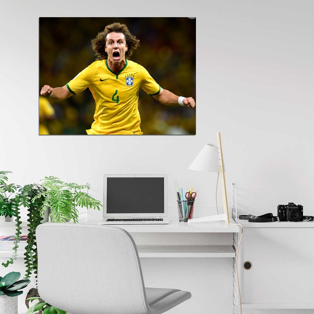 David Luiz Crazy Goal 2014 FIFA World Cup Brazil Wall Art Print Poster