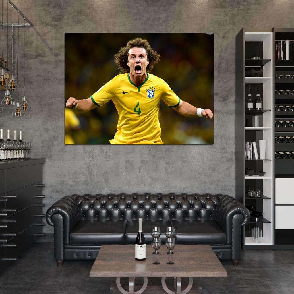 David Luiz Crazy Goal 2014 FIFA World Cup Brazil Wall Art Print Poster