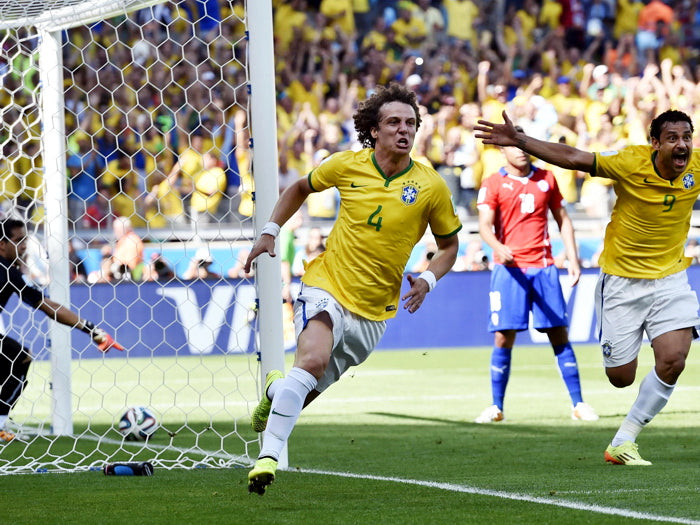 David Luiz Goal Celebration World Cup Soccer Football Wall Art Print Poster