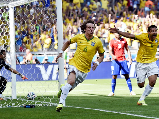 David Luiz Goal Celebration World Cup Soccer Football Wall Art Print Poster