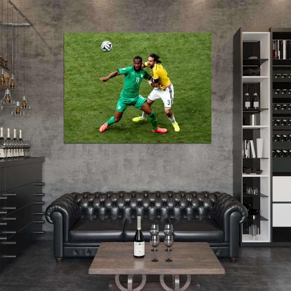 Didier Drogba Mario Yepes Ivory Coast Colombia Wall Art Print Poster