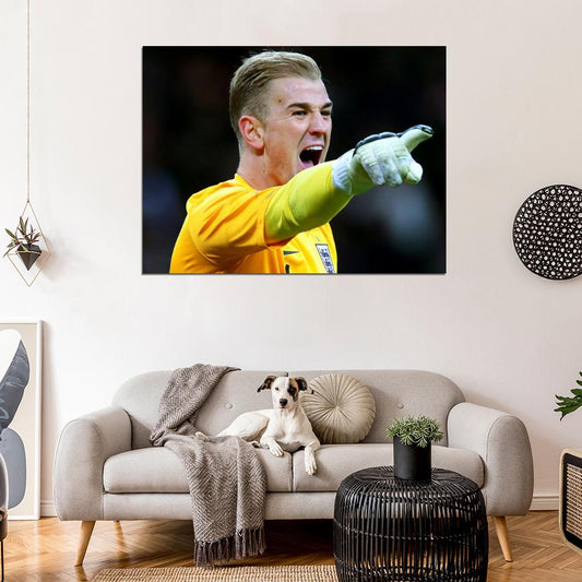 Joe Hart Goalkeeper Portrait England Soccer Football Wall Art Print Poster
