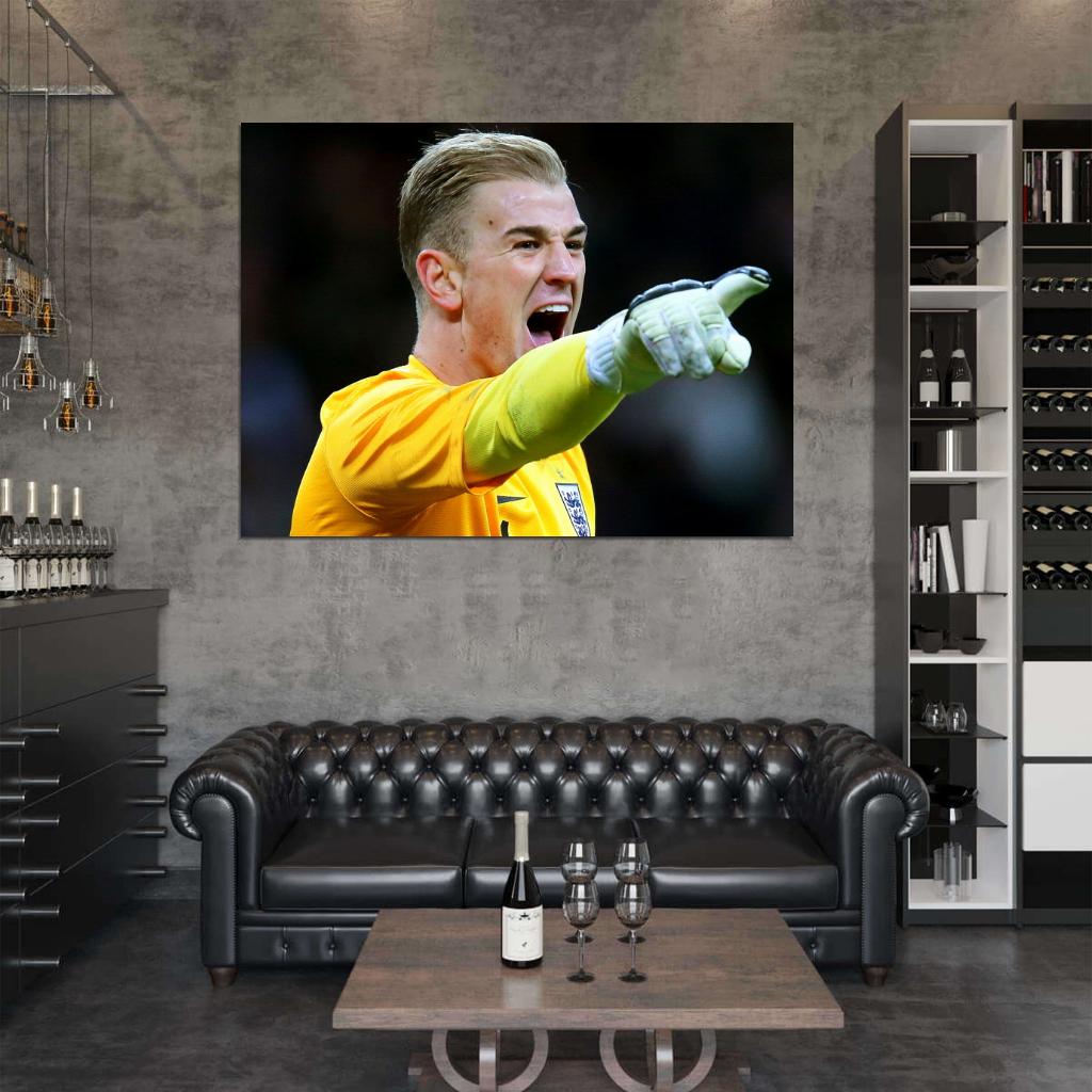 Joe Hart Goalkeeper Portrait England Soccer Football Wall Art Print Poster