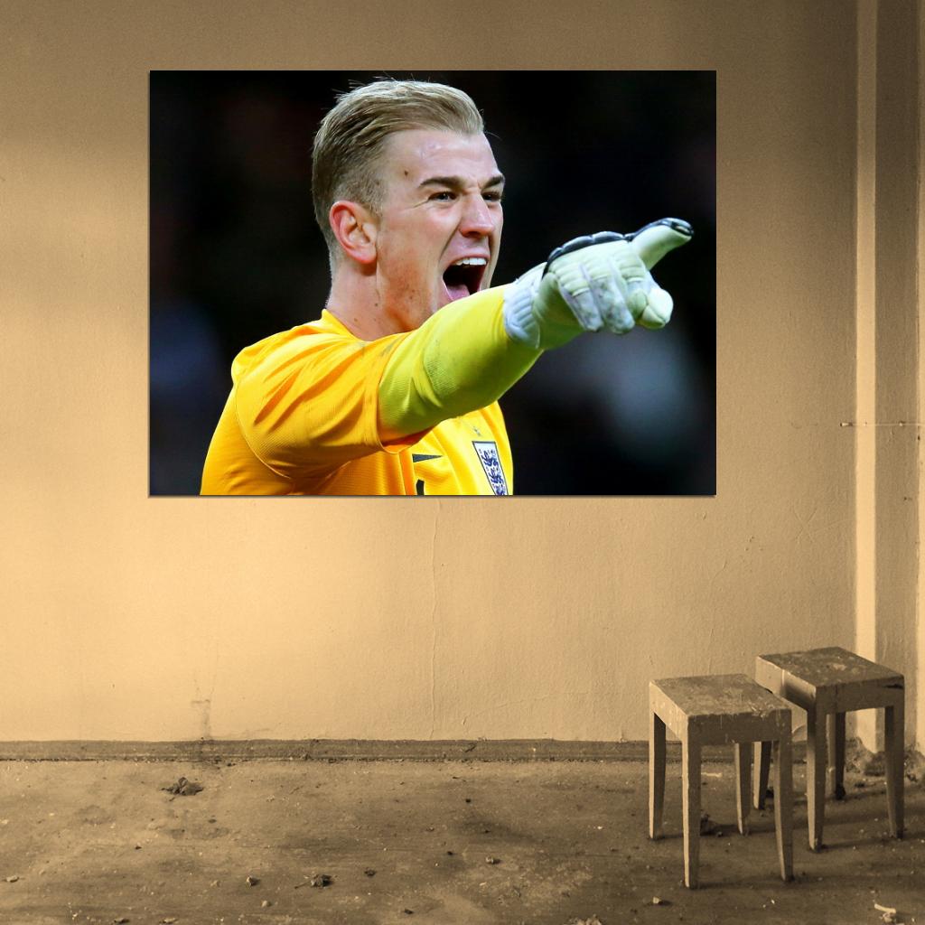Joe Hart Goalkeeper Portrait England Soccer Football Wall Art Print Poster