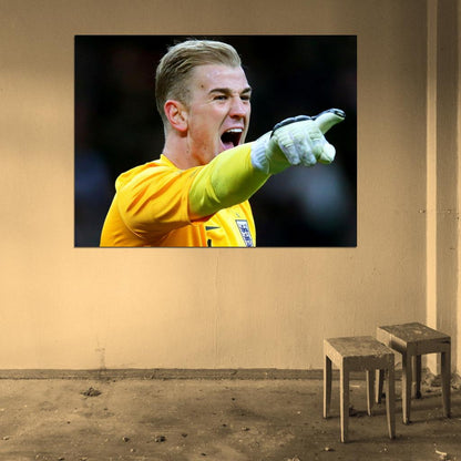 Joe Hart Goalkeeper Portrait England Soccer Football Wall Art Print Poster