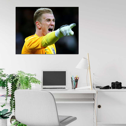 Joe Hart Goalkeeper Portrait England Soccer Football Wall Art Print Poster