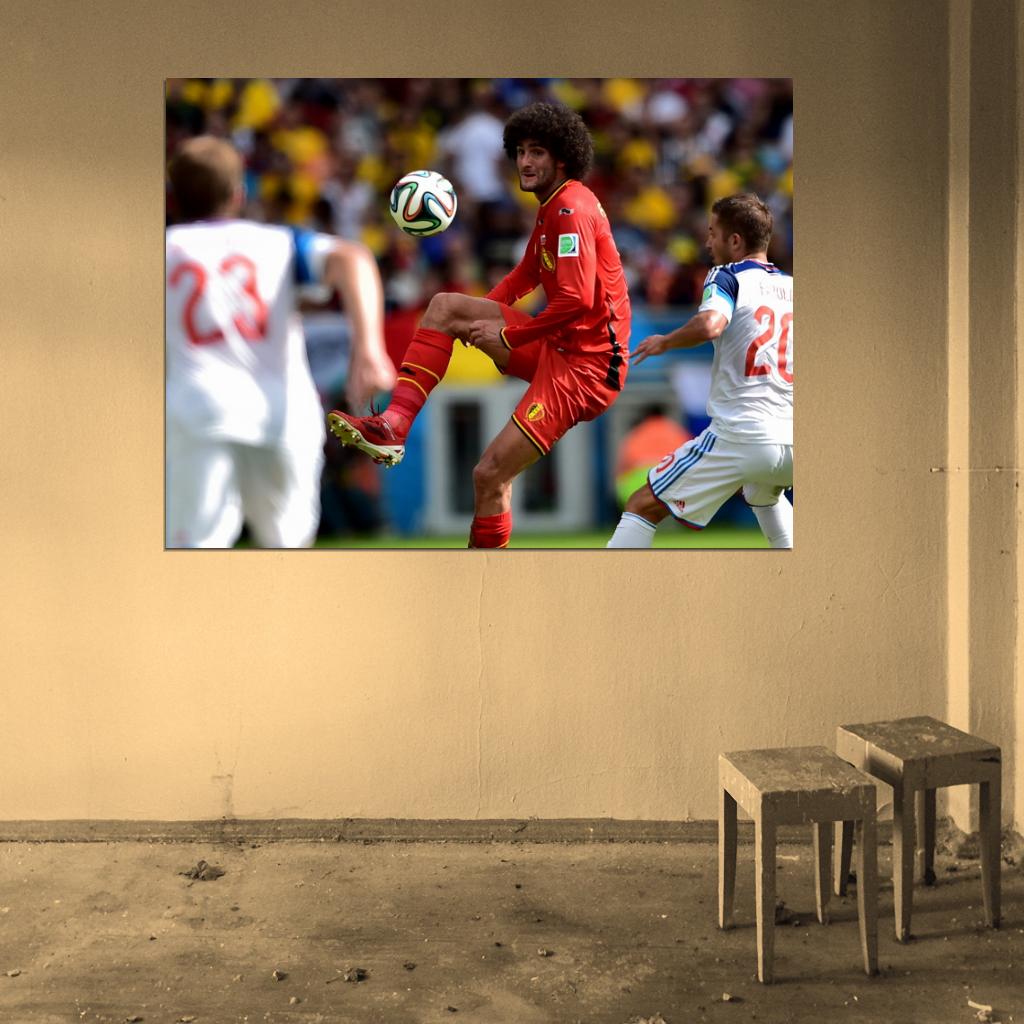 Marouane Fellaini Belgium World Cup Brazil Football Wall Art Print Poster