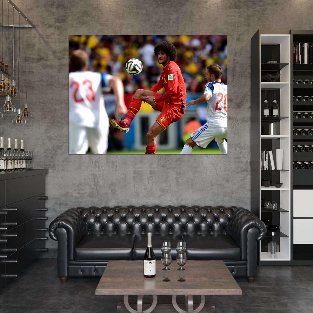 Marouane Fellaini Belgium World Cup Brazil Football Wall Art Print Poster