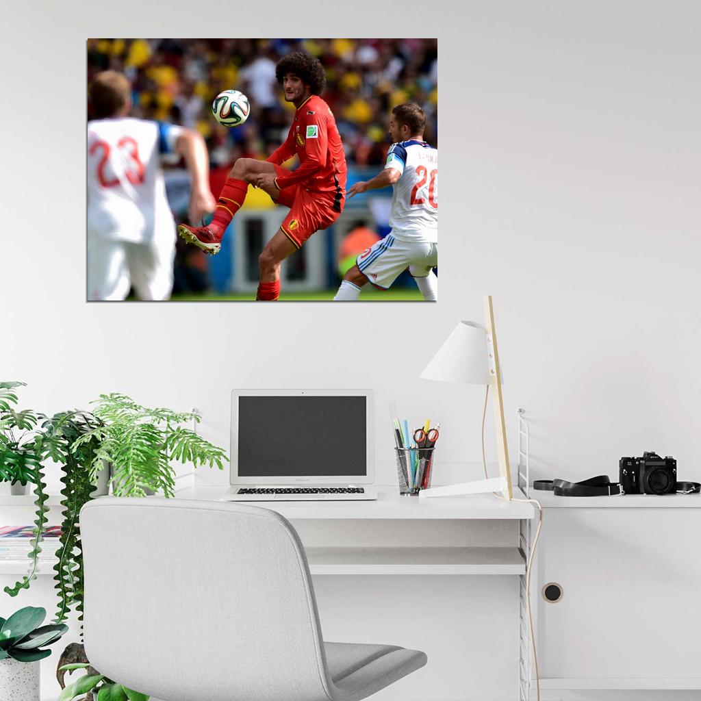 Marouane Fellaini Belgium World Cup Brazil Football Wall Art Print Poster