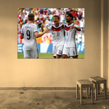Thomas Muller Sami Khedira Andre Schurrle Germany Wall Art Print Poster