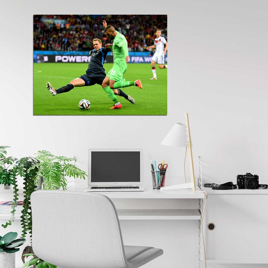 Manuel Neuer Sliding Tackle Germany World Cup Brazil Wall Art Print Poster