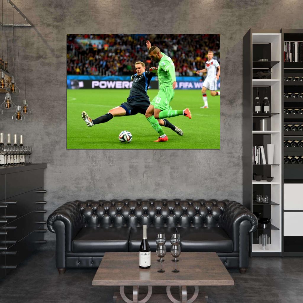 Manuel Neuer Sliding Tackle Germany World Cup Brazil Wall Art Print Poster
