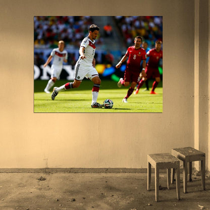 Mats Hummels Dribbling Germany FIFA World Cup Brazil Wall Art Print Poster