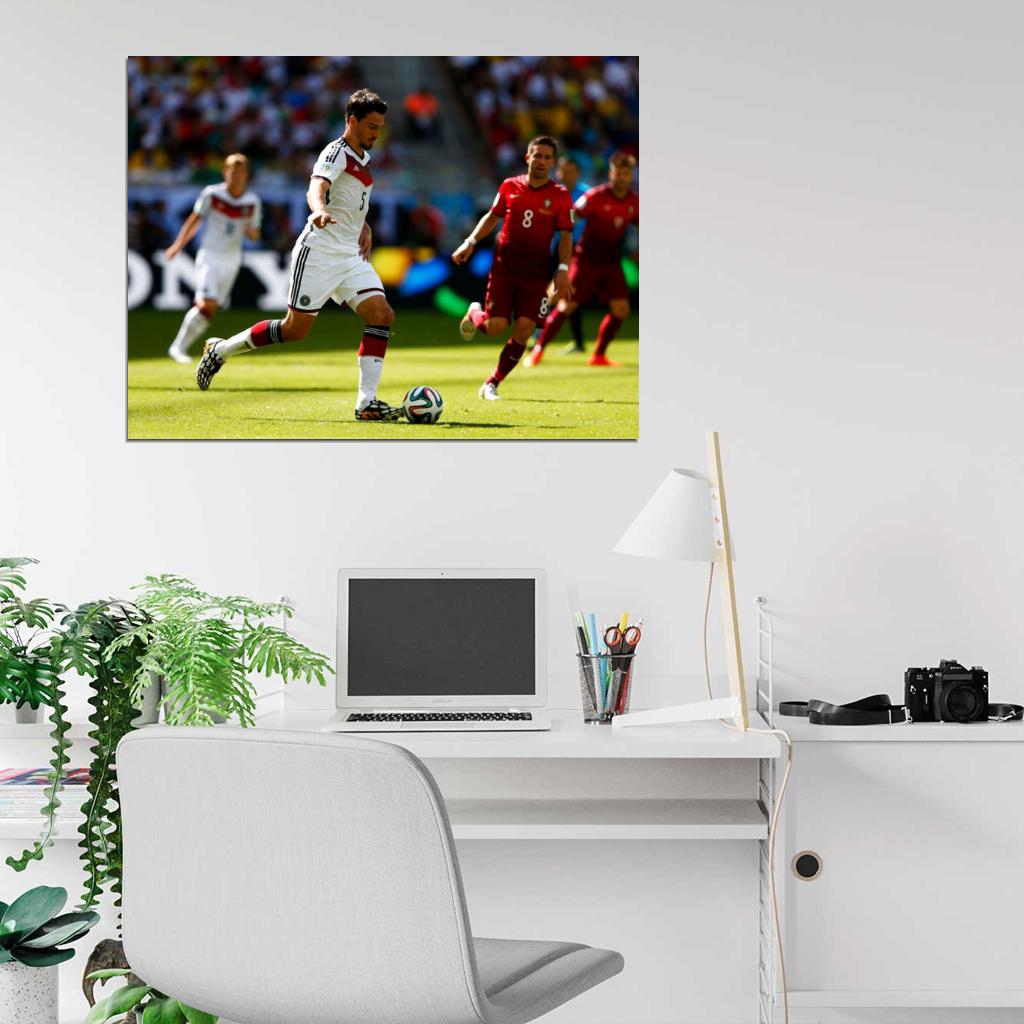 Mats Hummels Dribbling Germany FIFA World Cup Brazil Wall Art Print Poster
