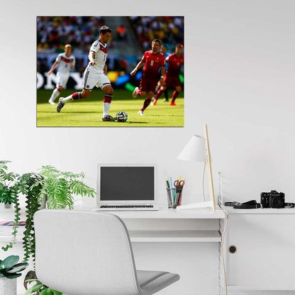 Mats Hummels Dribbling Germany FIFA World Cup Brazil Wall Art Print Poster