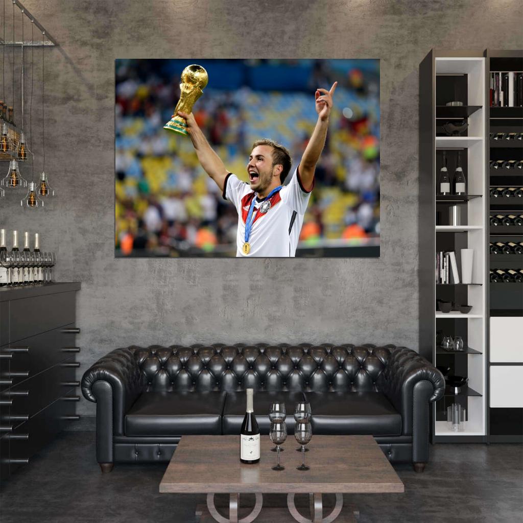 Mario Gotze Final Victory Gold Medal Germany World Cup Wall Art Print Poster