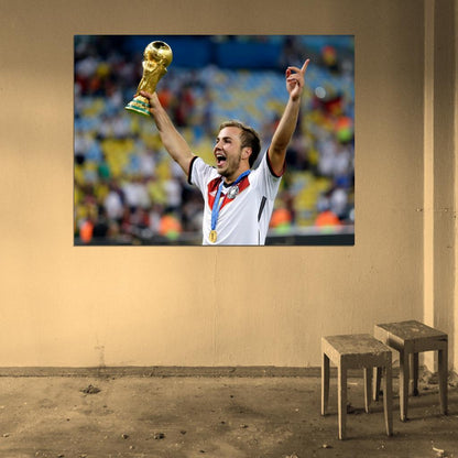 Mario Gotze Final Victory Gold Medal Germany World Cup Wall Art Print Poster