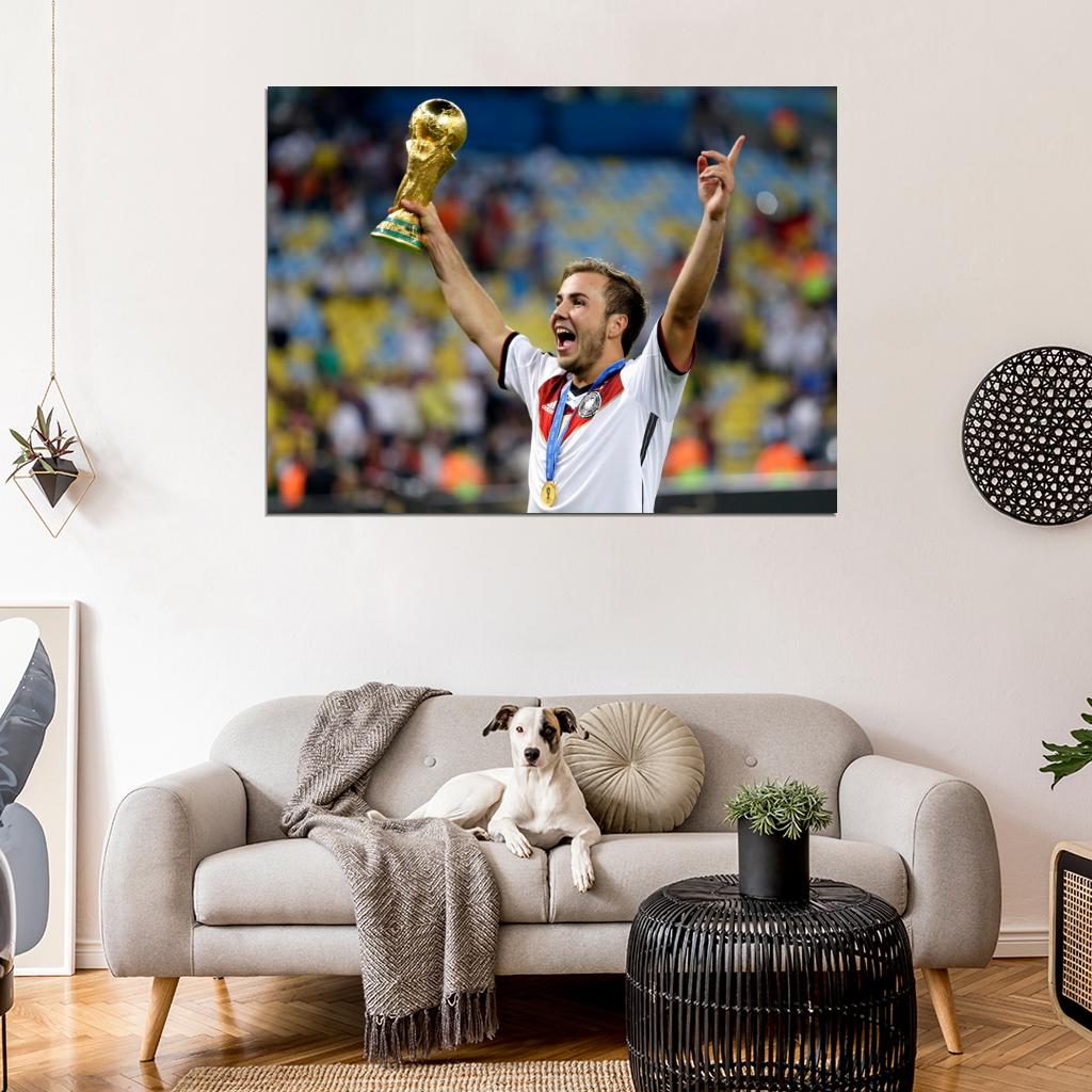 Mario Gotze Final Victory Gold Medal Germany World Cup Wall Art Print Poster