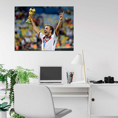 Mario Gotze Final Victory Gold Medal Germany World Cup Wall Art Print Poster