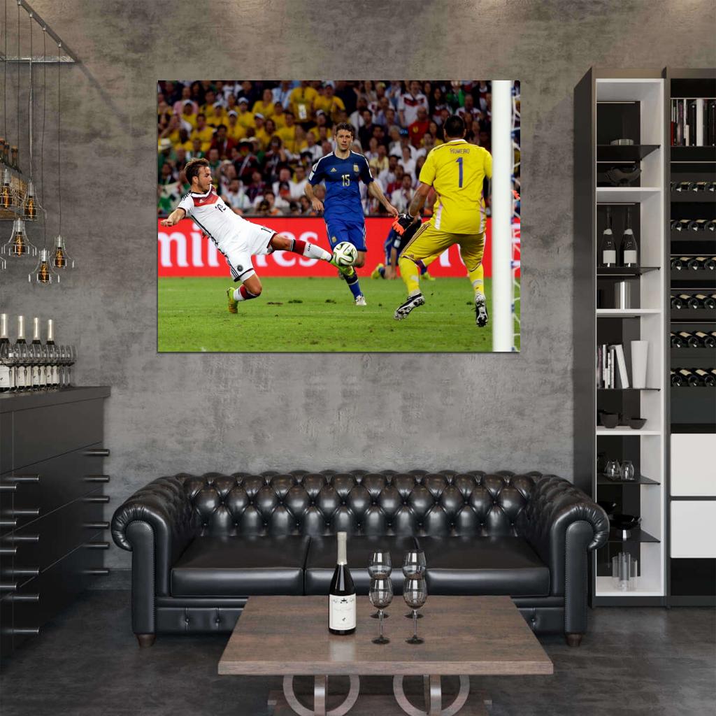 Mario Gotze Shot Volley Goal Final Amazing Germany Wall Art Print Poster
