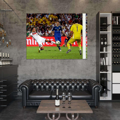 Mario Gotze Shot Volley Goal Final Amazing Germany Wall Art Print Poster