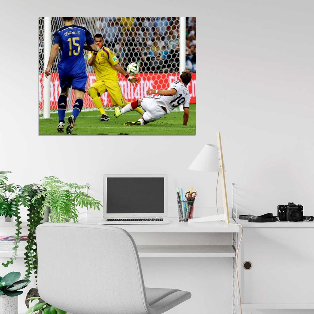 Mario Gotze Goal Final Germany Argentina 2014 Brazil Wall Art Print Poster