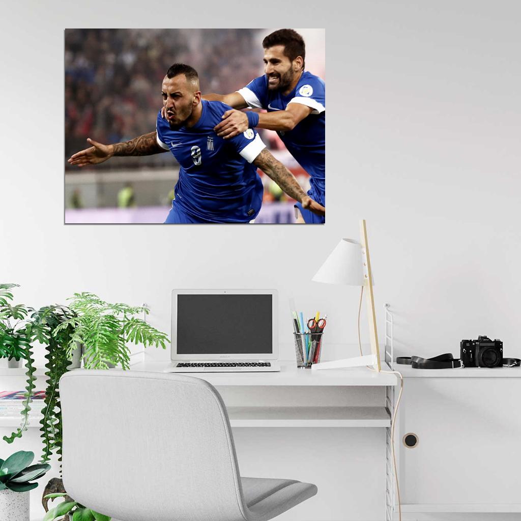 Kostas Mitroglou Goal Greece FIFA World Cup Brazil Wall Art Print Poster