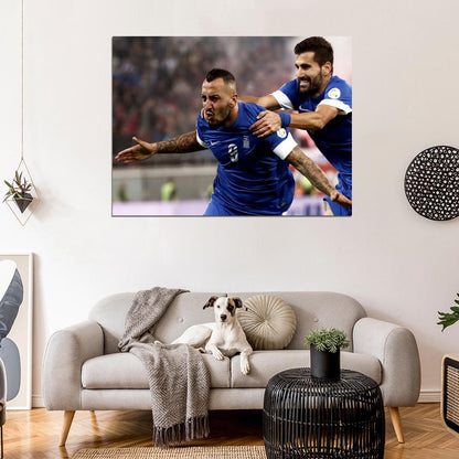 Kostas Mitroglou Goal Greece FIFA World Cup Brazil Wall Art Print Poster