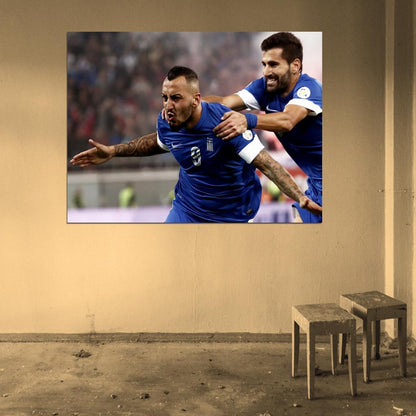 Kostas Mitroglou Goal Greece FIFA World Cup Brazil Wall Art Print Poster